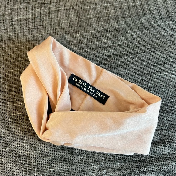 I’m With The Band Pink Shimmer Turban Headband - Picture 3 of 6